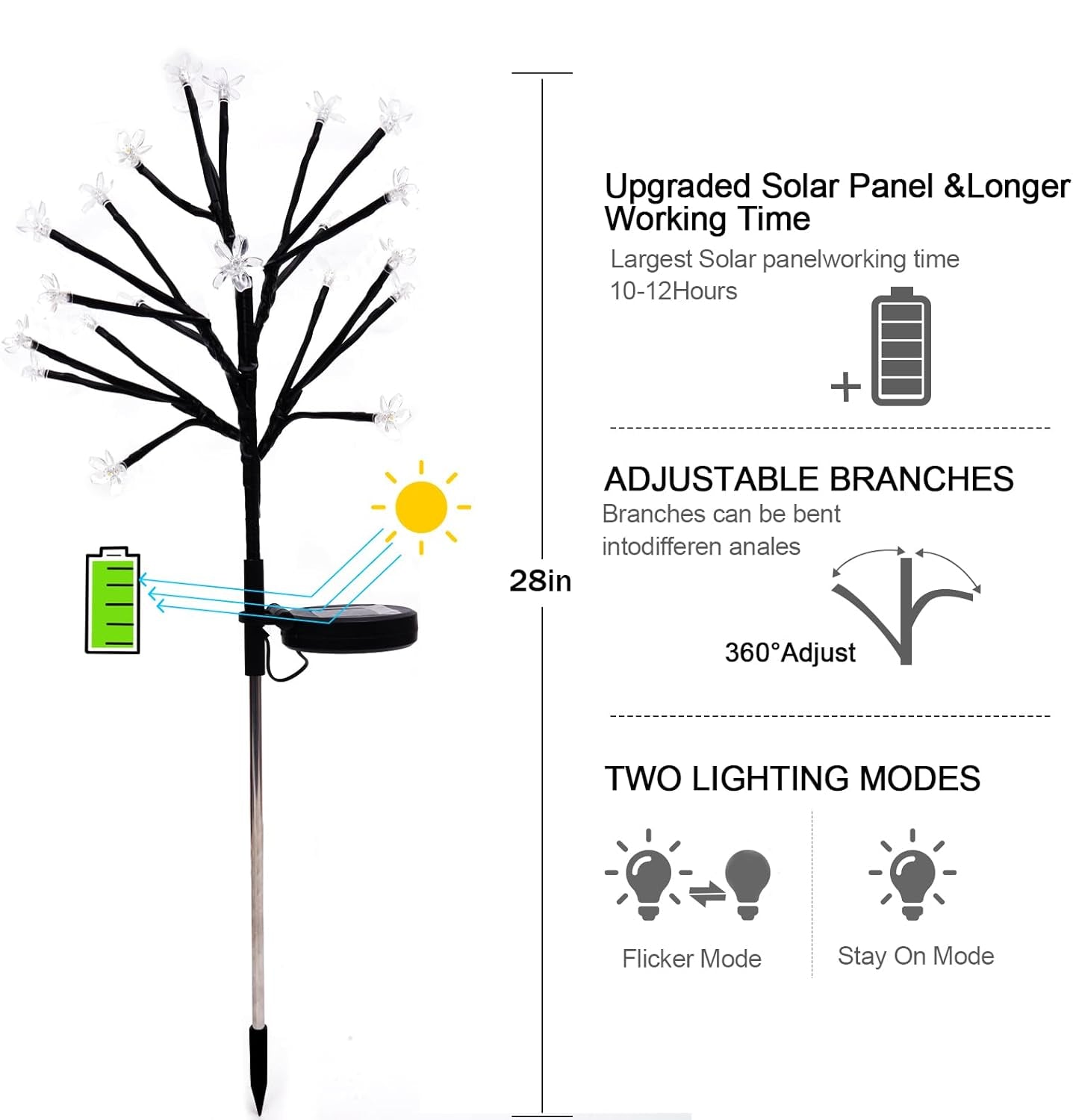 Cherry Blossom Solar Garden Lights