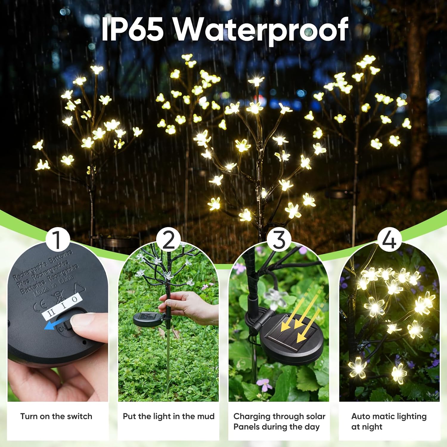 Cherry Blossom Solar Garden Lights