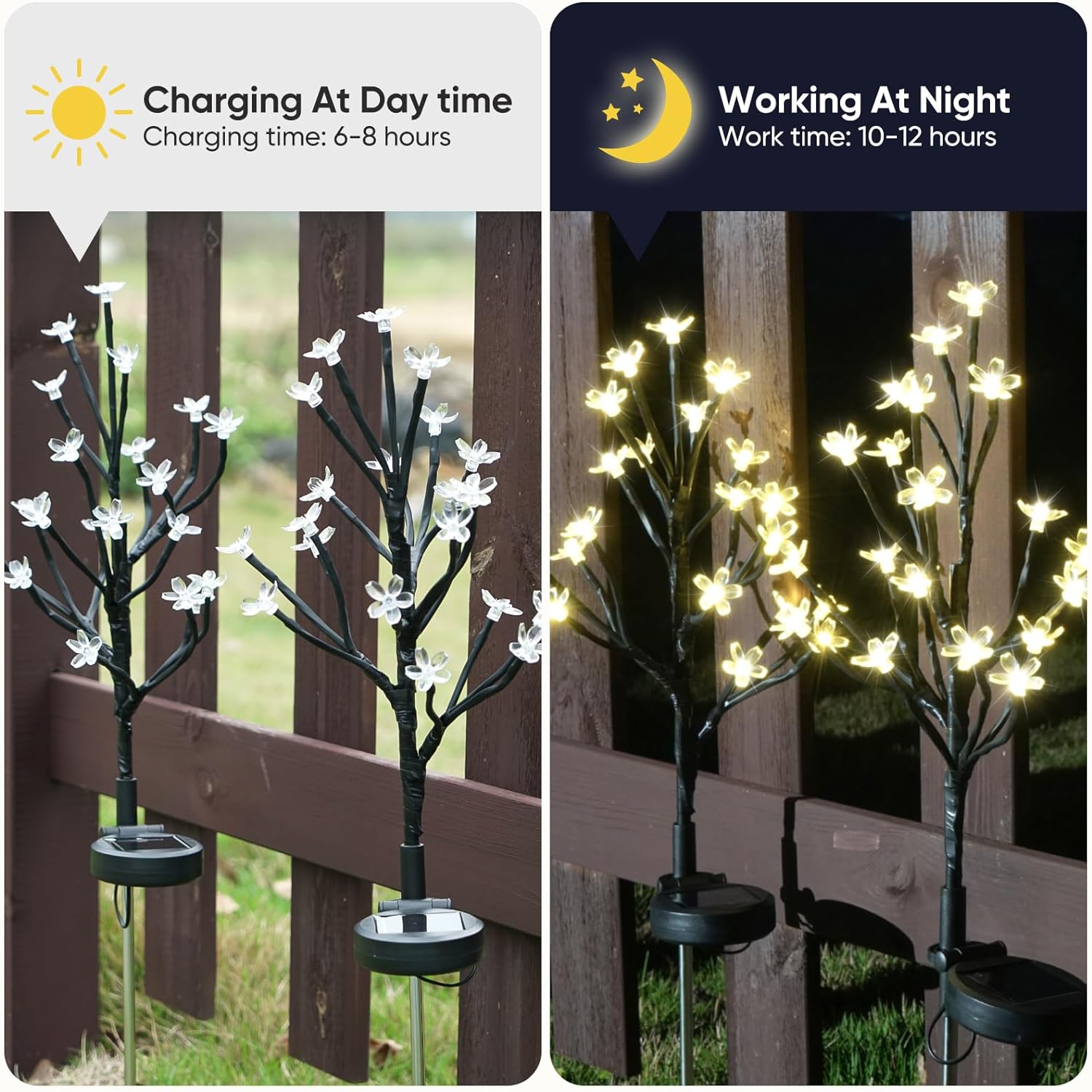 Cherry Blossom Solar Garden Lights
