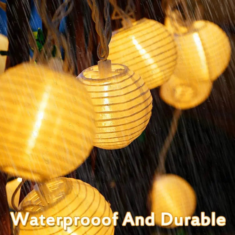 Waterproof Solar Lantern String Lights